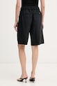 Odzież Mos Mosh szorty damskie z dodatkiem lnu Alexis 176470 czarny