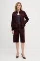 Marella szorty zamszowe SCOGLIO 2613431021200 bordowy SS26