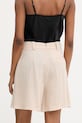 Odzież Simona Corsellini szorty eleganckie damskie z wiskozy P26CPSH00101 beżowy