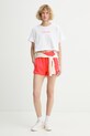 Calvin Klein σορτς επίσημα γυναικεία βαμβακερά LV00Q61153 ροζ SS26
