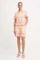 Twinset szorty bawełniane 261LB2TEE pomarańczowy SS26