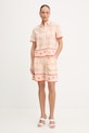 Twinset szorty bawełniane 261LB2TEE pomarańczowy SS26