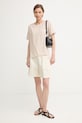 Trussardi szorty damskie z lnem P268A002348N beżowy SS26