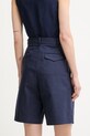 Odzież Trussardi szorty damskie z lnem P268A002348N granatowy