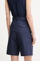 Odzież Trussardi szorty damskie z lnem P268A002348N granatowy
