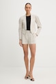 Šortky s prímesou ľanu Twinset 261TT2523 béžová SS26