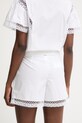 Дрехи Twinset елегантен къс панталон дамски от памук с еластан 261TT2253 бял