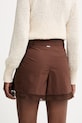 Oblečenie Twinset elegantné šortky dámske bavlnené s elastanom 261TT2253 hnedá
