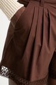 Twinset elegantné šortky dámske bavlnené s elastanom hnedá 261TT2253