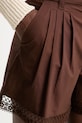 Twinset elegantné šortky dámske bavlnené s elastanom hnedá 261TT2253