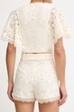 Odjeća Twinset elegantne kratke hlače za žene s čipkom 261TT2312 bež