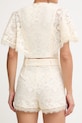 Odjeća Twinset elegantne kratke hlače za žene s čipkom 261TT2312 bež
