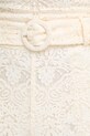 Twinset elegantne kratke hlače za žene s čipkom bež 261TT2312