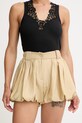 Twinset Σορτς γυναικεία με βισκόζη μπεζ 261TT2533