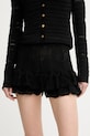 Twinset Kratke hlače za žene od pamuka crna 261TT3053