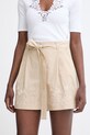 Twinset kratke hlače ženske od pamuka s elastanom bež 261AT2045