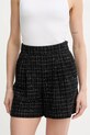 Luisa Spagnoli szorty Atomica tkanina czarny 543138