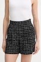Luisa Spagnoli szorty Atomica tkanina czarny 543138
