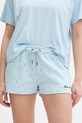 Guess Jeans szorty damskie bawełniane niebieski W6GDB3.KE901