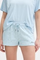 Guess Jeans szorty damskie bawełniane niebieski W6GDB3.KE901