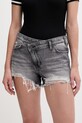 Guess Jeans Σορτς γυναικεία ντένιμ γκρί W6GDZ8.D6572