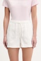 Guess Jeans kratke hlače za žene od pamuka bijela W6GD53.D5NW2