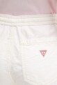 Guess Jeans kratke hlače za žene od pamuka bijela W6GD53.D5NW2