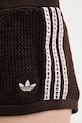 adidas Originals szorty dresowe damskie brązowy KE0197