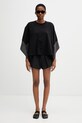 MM6 Maison Margiela szorty bawełniane damskie S52MU0135.M35480.899 czarny