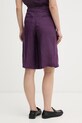 Oblačila United Colors of Benetton kratke hlače ženske lanene 4AGHD902L vijolična