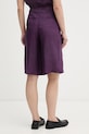 Oblečenie United Colors of Benetton šortky dámske ľanové 4AGHD902L fialová