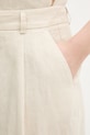 United Colors of Benetton šortky dámske ľanové béžová 4AGHD902L