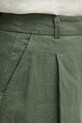 United Colors of Benetton kratke hlače za žene od lana zelena 4AGHD902L