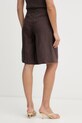 Odjeća United Colors of Benetton kratke hlače ženske lanene 4AGHD902L smeđa