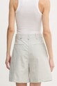 Ρούχα United Colors of Benetton σορτς κομψά γυναικεία με πρόσμιξη λινού 4V6GD902M πράσινο