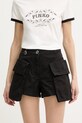 Pinko Σορτς cargo γυναικεία βαμβακερά μαύρο 106821.A3AW