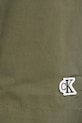 Calvin Klein Jeans kratke hlače ženske bombažne zelena LV047G617G