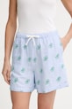 Tommy Hilfiger šortky dámske s ľanom SUMMER modrá WW0WW49555