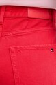 Tommy Hilfiger szorty damskie jeansowe czerwony WW0WW49579