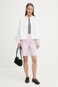 Tommy Hilfiger šortky chino dámske s bavlnou WW0WW49648 ružová SS26