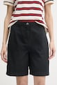 Tommy Hilfiger chino kratke hlače ženske s pamukom crna WW0WW49648