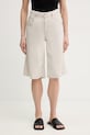 Levi's szorty damskie lniane SUPER BAGGY LONG szary 008DW