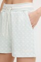 Guess szorty dresowe damskie AGGIE turkusowy V5YD06.KB212
