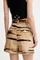Ρούχα Elisabetta Franchi σορτς Γυναικεία βαμβακερά με ελαστάν SH01362E2 μπεζ