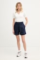 Lacoste szorty z lyocellem damskie FF1026 granatowy SS26