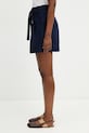 Lacoste szorty z lyocellem damskie FF1026 granatowy SS26