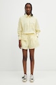 Lacoste szorty bawełniane damskie FF1034 żółty