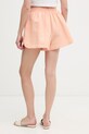 Oblečenie Lacoste šortky dámske s ľanom FF1428 oranžová