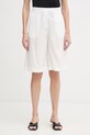 Patrizia Pepe bermudy damskie z bawełną biały 2P1752.A743