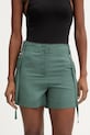 Patrizia Pepe szorty damskie z dodatkiem lnu zielony 2P1760.A052